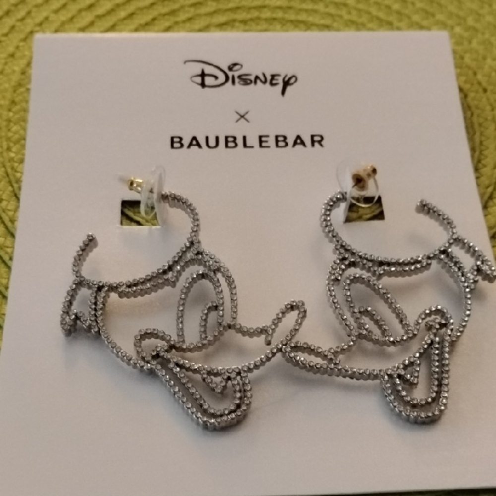 BaubleBar Silver Disney Earrings